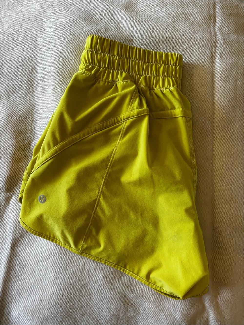 lululemon bright neon yellow athletic skort
